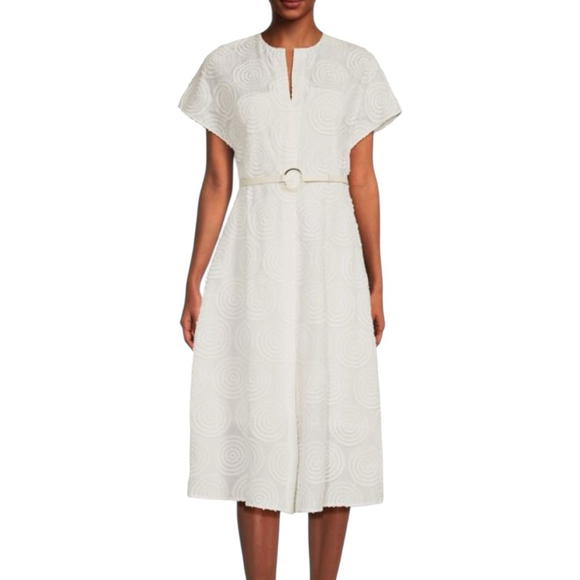 Akris Punto Dresses & Skirts - Akris Punto Cream Circle Loop Embroidery Dress Size 6 ** no belt